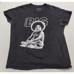 Men's Notorious BIG Biggie Smalls Graphic Print Black T-shirt Size XL